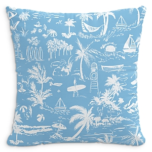 Cloth & Company The Beach Toile Decorative Pillow, 20 X 20 In Blue