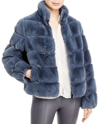 Calvin klein faux fur short jacket sale