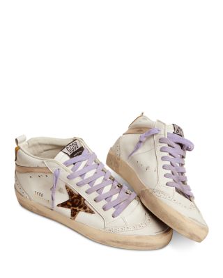 GOLDEN  MID STAR レオパード柄37 Golden Goose Women's Star Leopard Print Mid Top Sneakers
