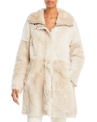 【herlipto】 Faux Shearling Dress Coat 12520852_fpx.tif