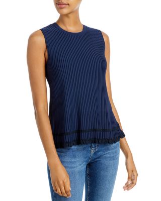 Theory Ottoman Ribbed Sleeveless Top 