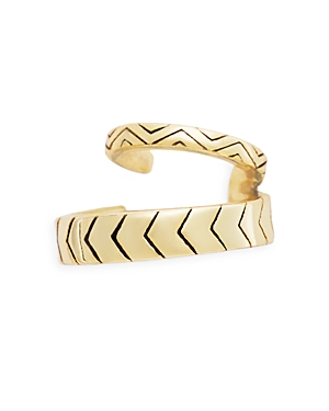 Chevron Double Row Ear Cuff in 14K Gold Plated Sterling Silver