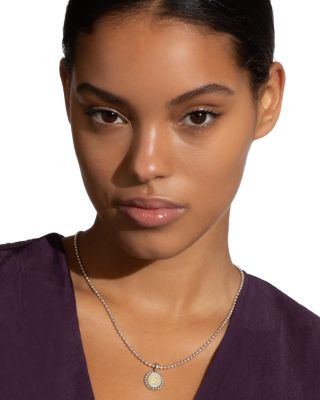 Sterling Silver and 18K Yellow Gold Signature Caviar Zodiac Pendant Necklace, 16"