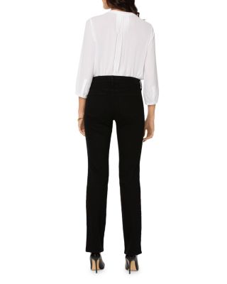 Marilyn High Rise Straight Jeans in Black