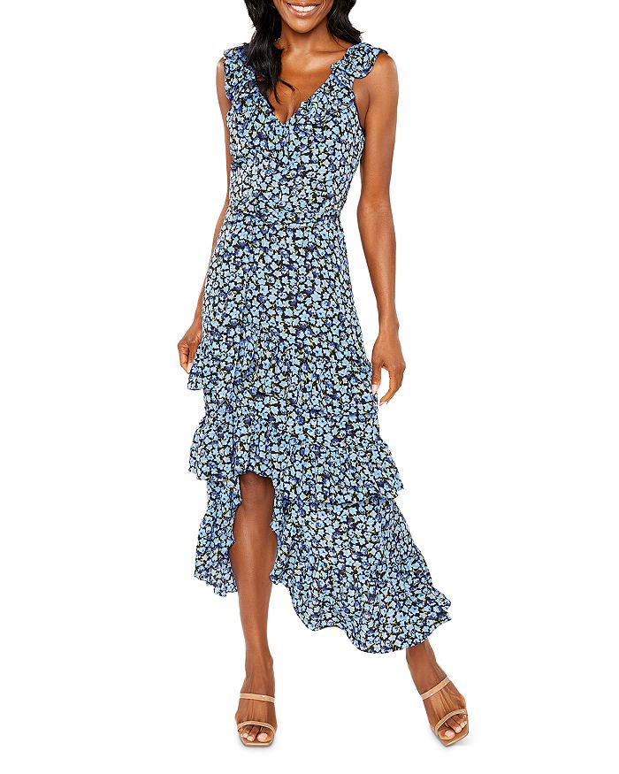 LIKELY Morrell Ruffled Floral Midi Dress Bloomingdale s