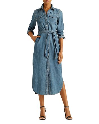 Ralph Lauren Western Denim Shirt Dress | Bloomingdale's