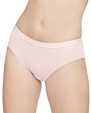 Calvin Klein Women's Pure Ribbed Hipster Underwear Qf6444 In Barely Pink
