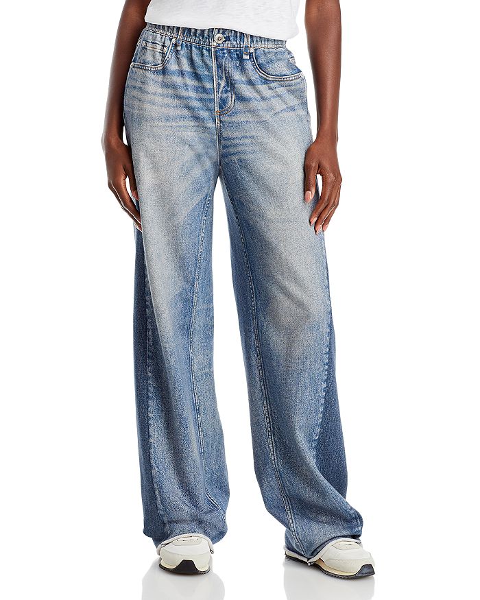 rag & bone Miramar Stretch Waist High Rise Wide Leg Jeans | Bloomingdale's