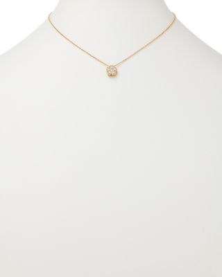 18K Yellow Gold Daisy Diamond Pendant Necklace, 17" - Exclusive