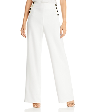ALICE AND OLIVIA ALICE AND OLIVIA RAY HIGH WAIST BUTTONED PANTS,CL000213101