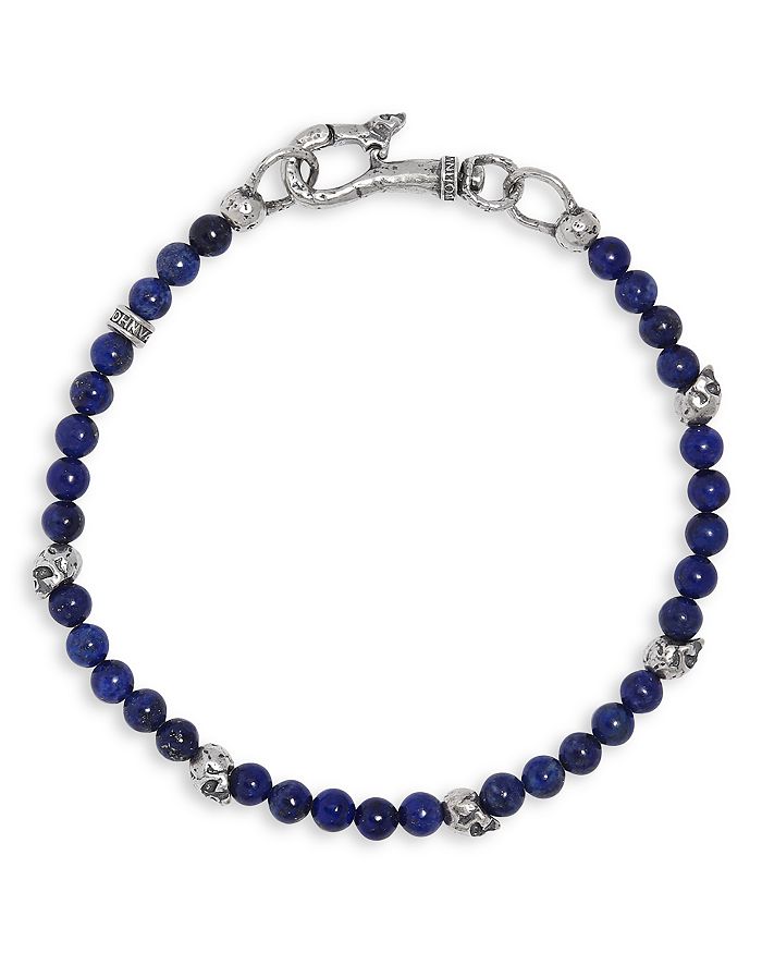 John Varvatos Collection Men s Sterling Silver Skull Lapis