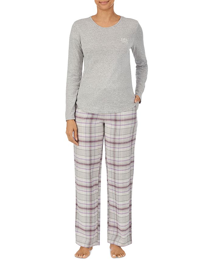 Ralph lauren flannel pajamas discount womens
