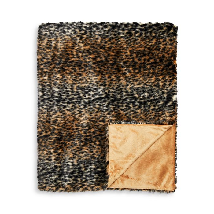 Leopard print 2025 faux fur throw
