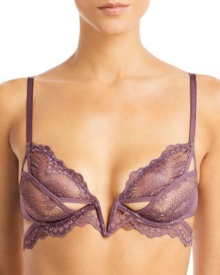 Thistle & Spire Kane V-wire Lace Bra In Aubergine | ModeSens