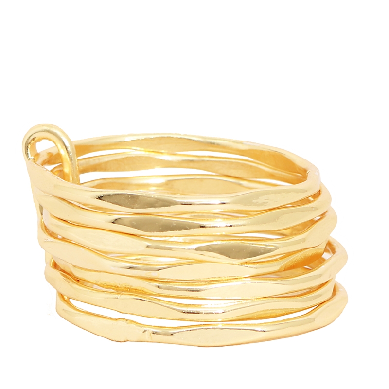 Aman Imports Metal 7 Hammered Ring Cluster Napkin Ring - Exclusive