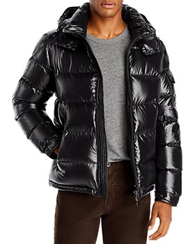 Mens Clothing Jackets Down and padded jackets Moncler Maya Hooded Down Jacket in Black for Men 