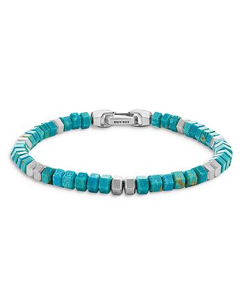 David Yurman - Men's Spiritual Beads Hex Bracelet with Turquoise
