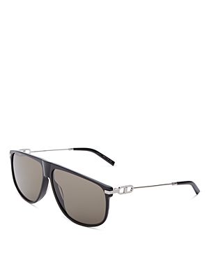 Dior Men's Square Sunglasses, 63mm In Black/gray