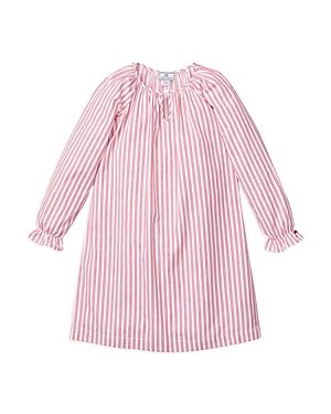 Petite Plume Girls' Antique Red Ticking Delphine Nightgown - Baby, Little Kid, Big Kid In White/red