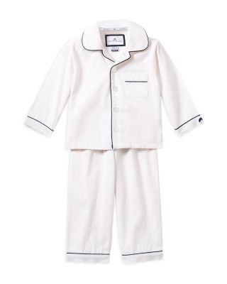 Petite Plume - Unisex White Pajama Set - Baby, Little Kid, Big Kid