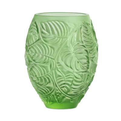 Lalique Feuilles Vase