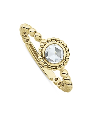Lagos 18K Yellow Gold Covet Gold Rose Cut Diamond Stack Ring