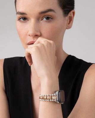 Smart Caviar 18K Rose Gold & Sterling Silver Single Diamond Apple™ Watch Bracelet, 38-44mm