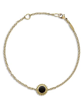 LAGOS - 18K Yellow Gold Covet Onyx Single Stone Chain Bracelet