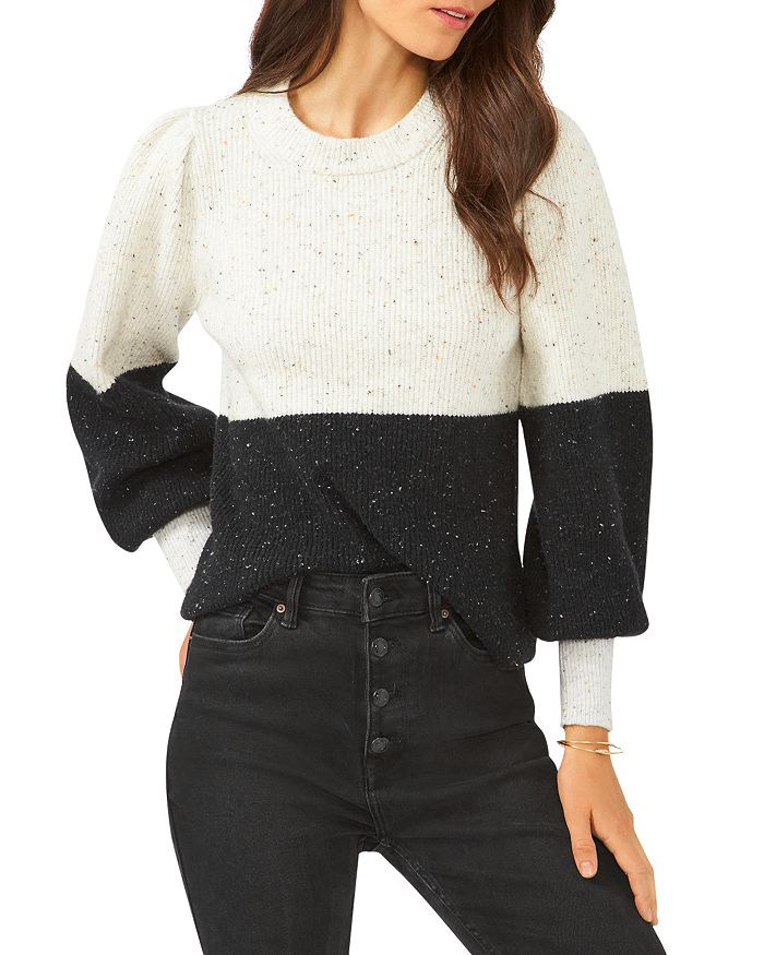 1.STATE Color Blocked Bubble Sleeve Top Bloomingdale's