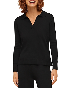 Whistles Polo Sweater In Black