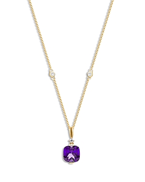 Bloomingdale's Amethyst & Diamond Pendant Necklace in 14K Yellow Gold, 18 - 100% Exclusive