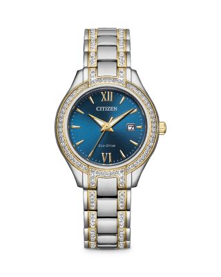 Citizen - Women's Crystal-Accent Stainless Steel Bracelet Watch, 30mm