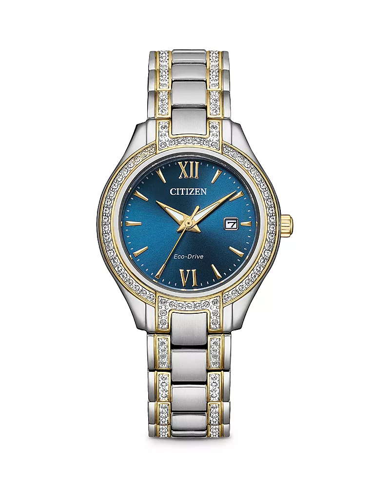 Citizen Women's Crystal-Accent Stainless Steel Bracelet Watch, 30mm