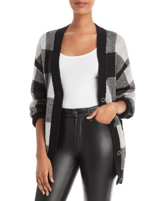 AQUA Plaid Oversized Cardigan - 100% Exclusive Back to Results -  Women - Bloomingdale's