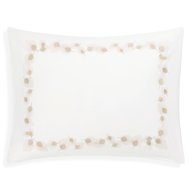 Matouk Feather Cotton King Sham In Champagne