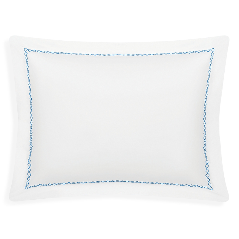 Matouk Hatch Boudoir Sham In Sky Blue