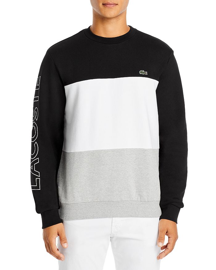 Men s lacoste sport colorblock fleece top tennis sweatshirt