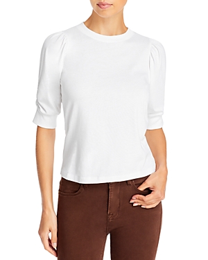 Frame Cotton Frankie Tee In Blanc