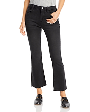 Shop Frame Le Crop Mid Rise Cropped Bootcut Jeans In Kerry