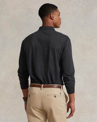 Classic Fit Soft Cotton Long-Sleeve Polo Shirt