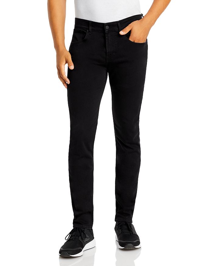 Shop 7 For All Mankind Luxe Performance Plus Slimmy Tapered Slim Fit Jeans In Black