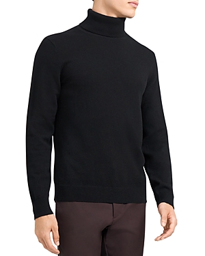 Theory Vilass Wool-blend Turtleneck Sweater In Black