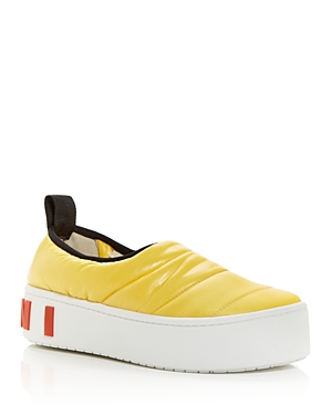 MARNI WOMEN'S PAW QUILTED PLATFORM SLIP ON SNEAKERS,SNZW011103P4345