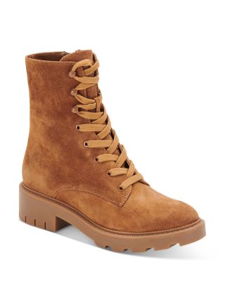 women's lottie almond toe leather combat booties