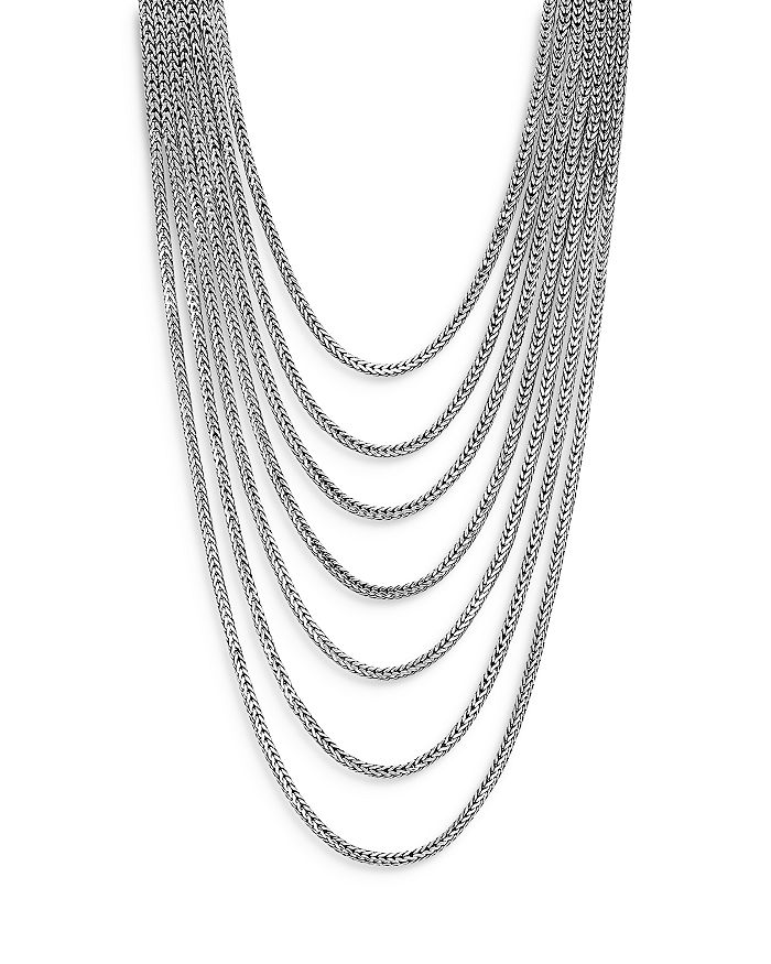 Silver Chain Multi Strand Necklace