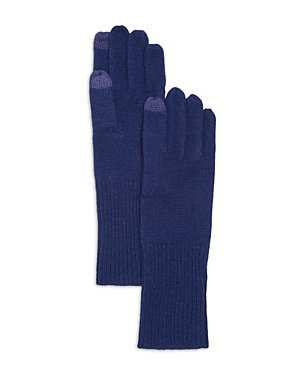 Echo Cashmere Blend Gloves In Navy