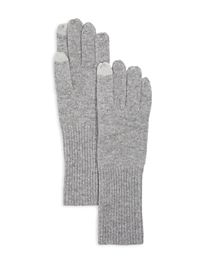 Echo Cashmere Blend Gloves In Grey