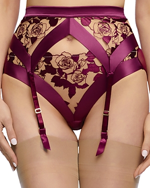 Dita Von Teese Rosabelle Suspender In Dark Cherry