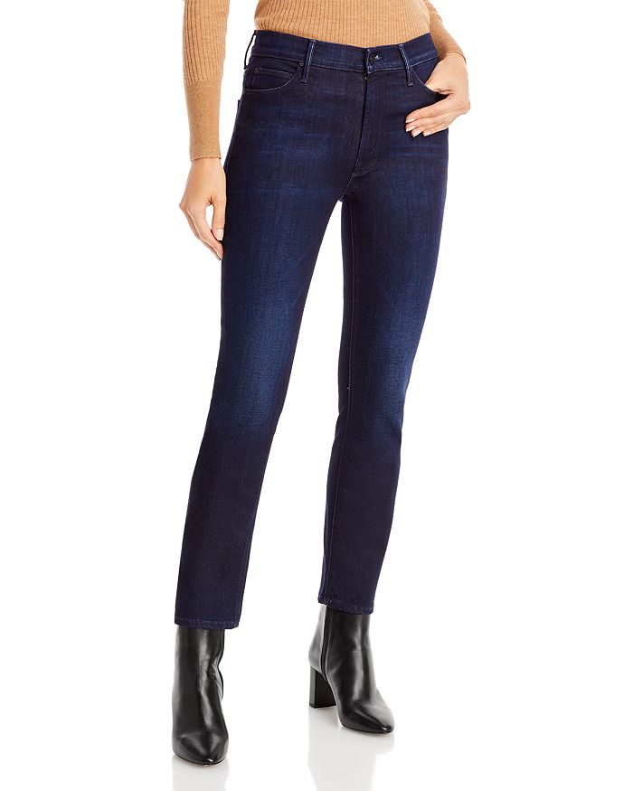 MOTHER THE DAZZLER MID RISE ANKLE STRAIGHT JEANS