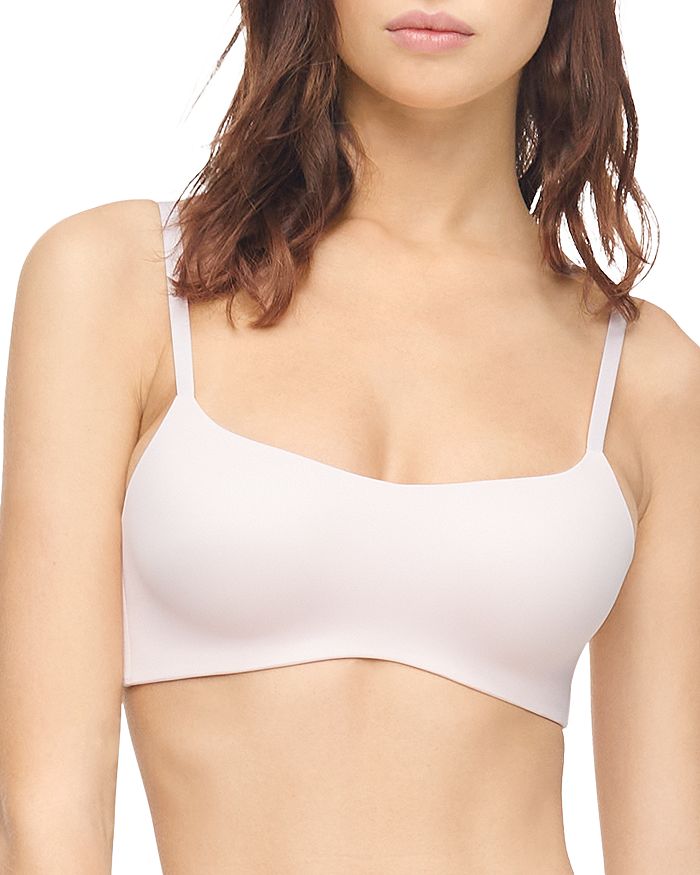 Buy Calvin Klein Underwear White Logo Regular Fit Bra for Women